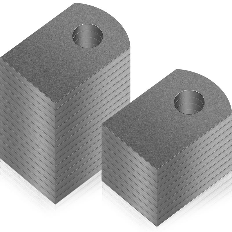 Dunzy 50 Pcs Steel Weld Tabs 1 W 1 12 H 38 Hole 18 Universal Shock Mount Thick Flat Tab Brackets Gussets Weld on Light Tabs Mild Steel for Easy Welding - Image 2