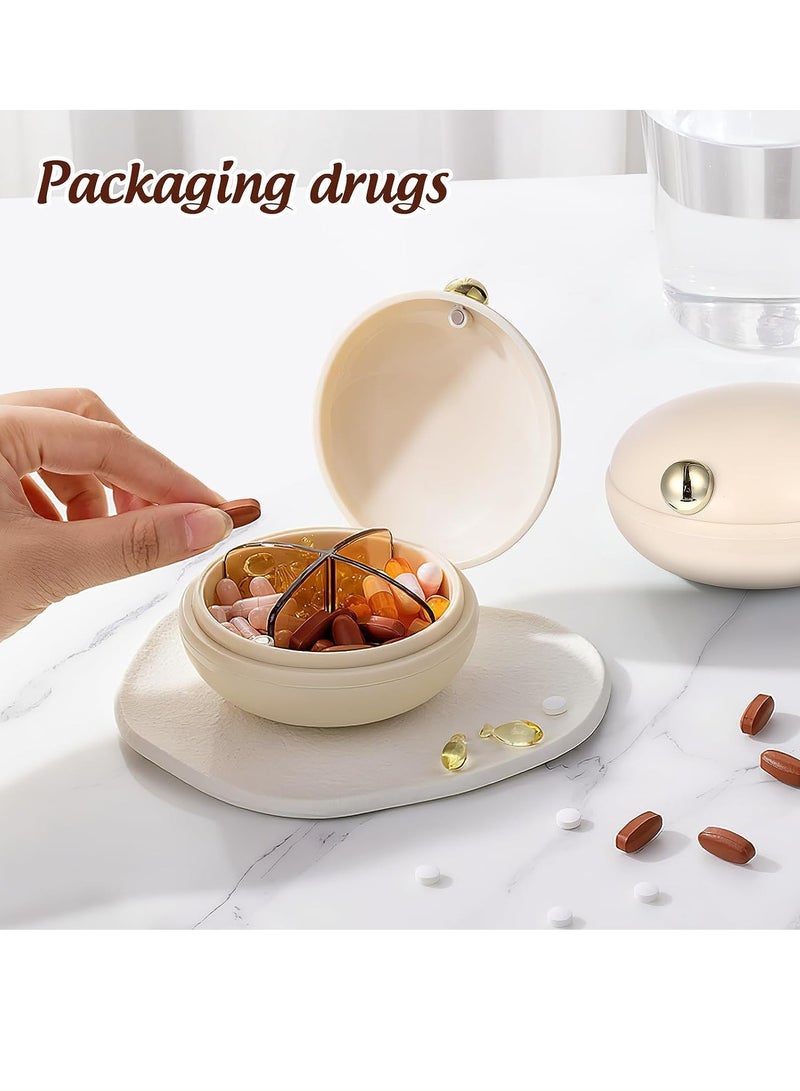 Suntown Travel Pill Organizer Pill Organizer Vitamin Planner 4 Times a Day Daily Pill Boxes Pill Containers Portable Medicine Organizer Pill Box Sturdy and Waterproof - Image 2