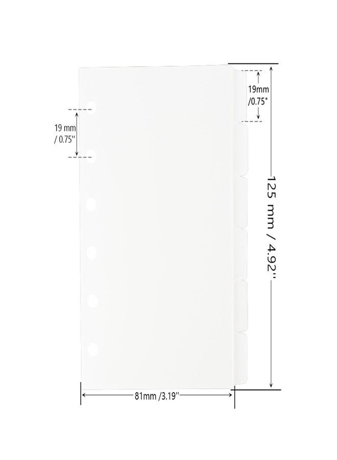 Mogoostry 2 Pack A7 Binder Dividers 6 Tabs Clear Plastic Binder Index Tabs Planner Divider for Round Ring Binder Sheet Protector (Total 12 Dividers) - Image 2