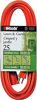 Woods Woods 267 16/3 Outdoor Heavy Duty, Waterproof Flexible Vinyl Jacket, 3-Pronged, 25-Foot Extension Cord, 13 AMP, 1625  - Image 1