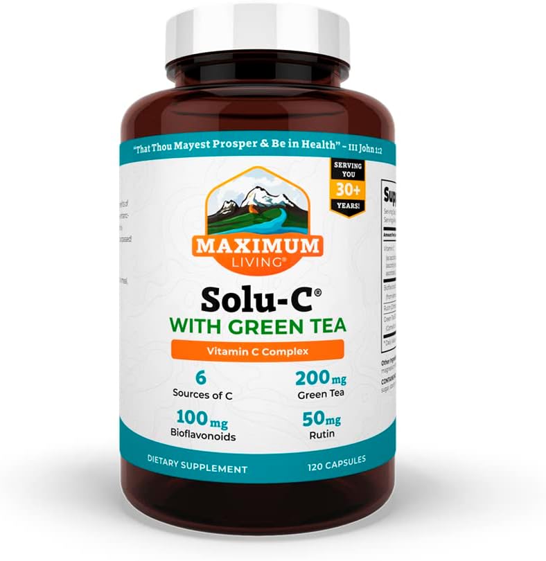 Maximum Living Solu-C Vitamin C Complex with Green Tea for Adults - Image 1