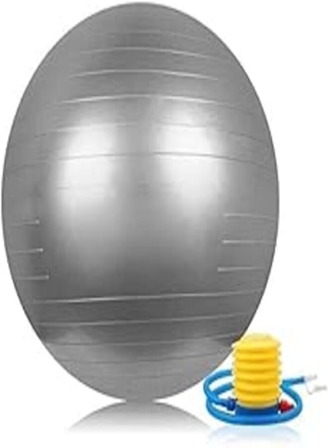Anti-Burst Exercise Ball, Pregnancy Ball, yoga ball, gym ball, Swiss Ball 75cm Diameter with Pump for Yoga, Pilates, Fitness, Physical Therapy, Gym and Home Exercise For Men And Women