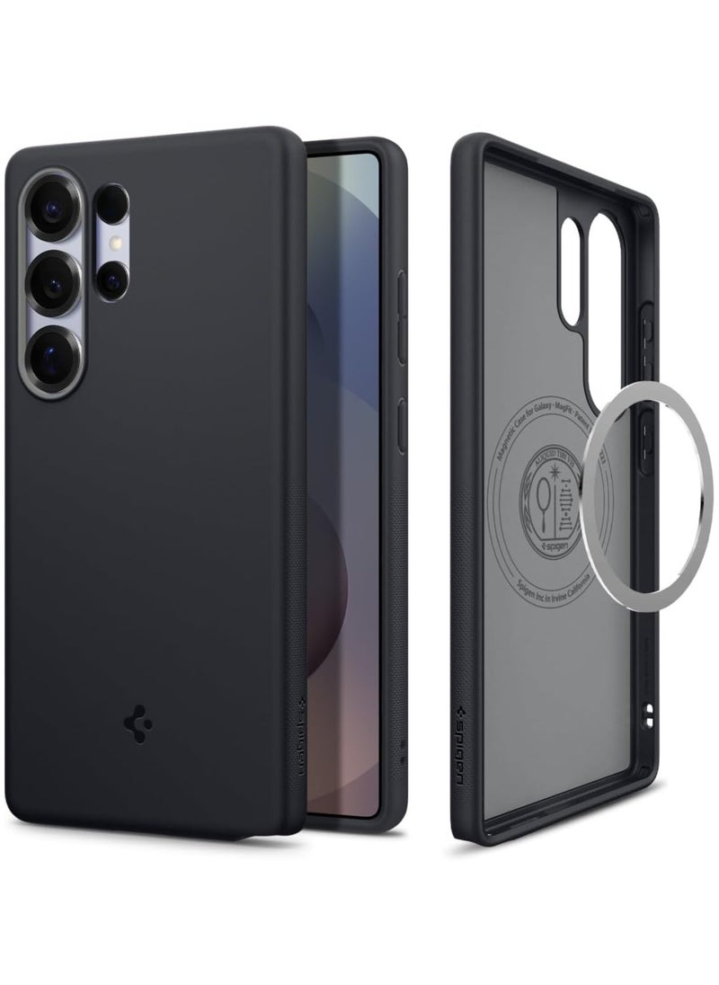 Spigen - Nano Pop Mag Samsung Galaxy S25 ULTRA MagSafe Case Cover Mil Grade - Black Sesame - Image 1