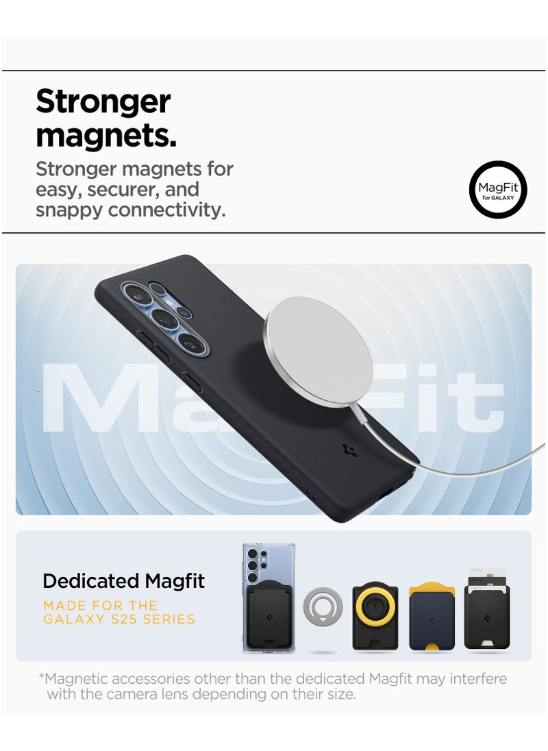 Spigen - Nano Pop Mag Samsung Galaxy S25 ULTRA MagSafe Case Cover Mil Grade - Black Sesame - Image 1