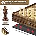 Peradix Magnetic Chess and Checkers Set with 2 Builtin Storage Drawers15 Classic 2 in 1 Wooden Board Games Magnetic Chess Pieces 2 Extra Queens Luxury Chess Set for Adults and Kids Gift Package - Image 3