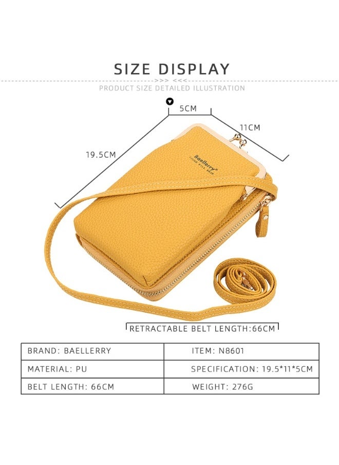 baellerry Korean Mobile Phone Bag Vertical Women's Bag Fashion Senior Sense Women's Single Shoulder Crossbody Bag Purse  - Image 3