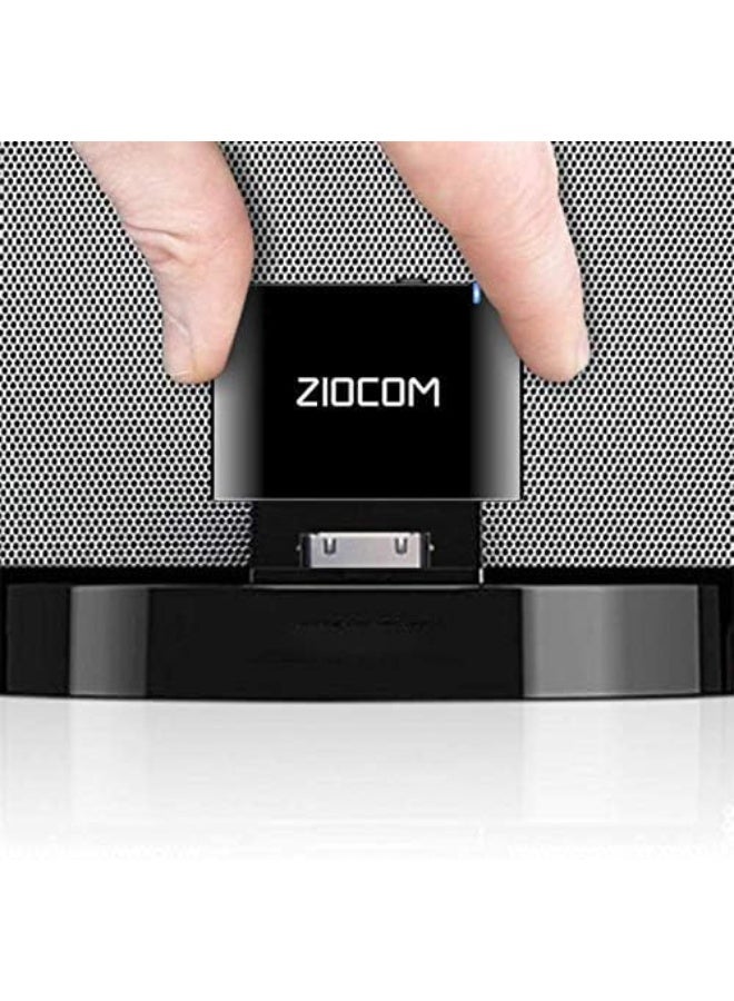 ZIOCOM 30 Pin Bluetooth Adapter Receiver for Bose iPod iPhone SoundDock and Other 30 pin Dock Speakers with 3.5mm Aux Cable(Not for Car and Motorcycles), Black - Image 1