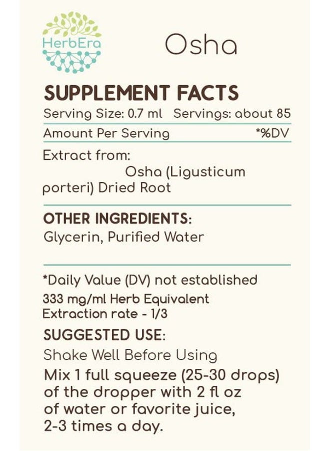 HerbEra OSHA B60 Alcohol-Free Herbal Extract Tincture, Super-Concentrated (Bear Root, Indian Parsley, Ligusticum porteri) (2 fl oz) - Image 3