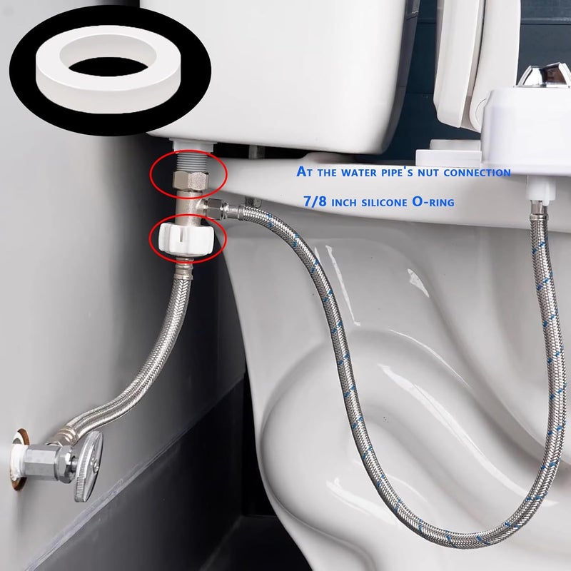 AimatRun 20 PCS 7/8" Silicone Gaskets Kitchen Water Hose Washers, 15/16" Tank Connector Bulkhead Fittings, Faucet & Shower Hose Seals, Rubber Washers for Toilet Water Line Replacement & Flange Sealing - Image 4