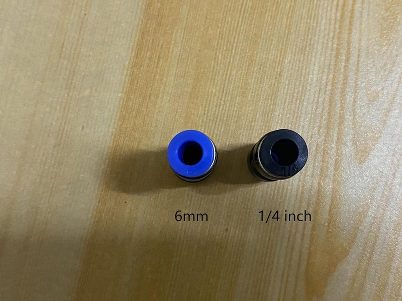 ROZESAZZ 1/4" OD x 6mm OD Pneumatic quick Connector Push to Connect fittings Straight reducer Union/Coupler (Pack of 10) - Image 2
