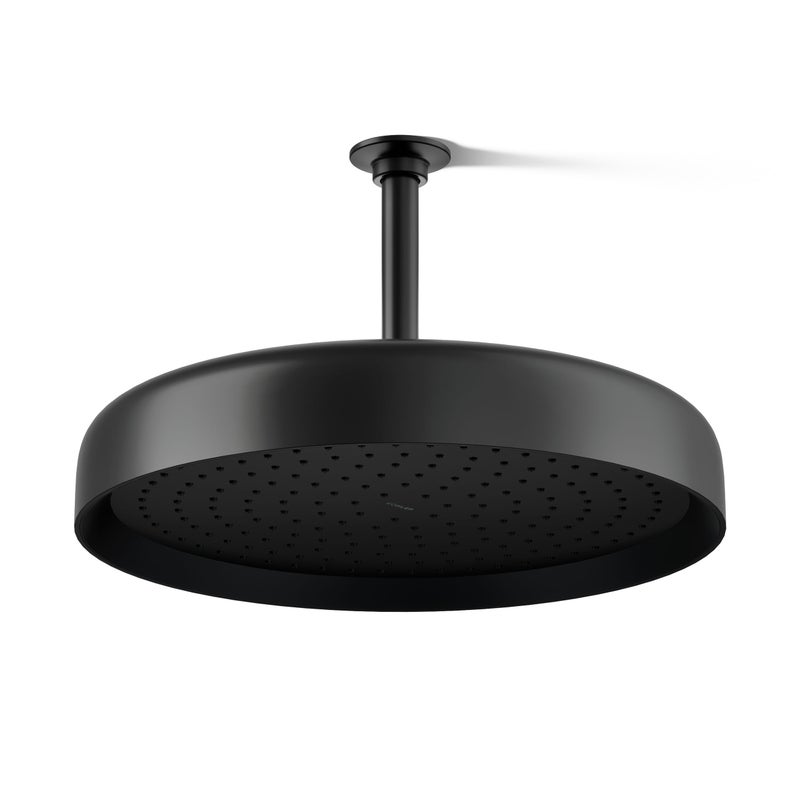 Kohler 26292BL Statement Round 14 singlefunction rainhead 25 gpm Matte Black