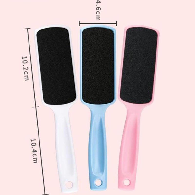 Double-Sided Stainless Steel Foot File Black with 3pcs Multi-Color Sandpaper Pedicure Tool Set for Callus Removal and Dead Skin Exfoliation at Home Spa - Image 2