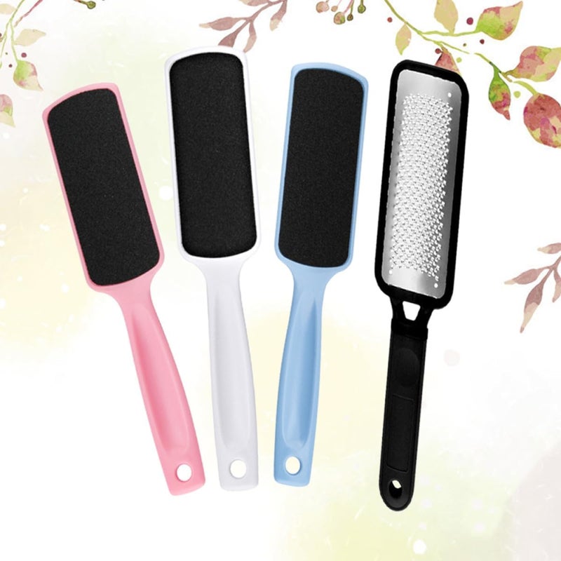 Double-Sided Stainless Steel Foot File Black with 3pcs Multi-Color Sandpaper Pedicure Tool Set for Callus Removal and Dead Skin Exfoliation at Home Spa - Image 4