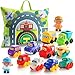 bessome Soft Rubber Toy Figure Car for 1 Year Old Boy with Playmat Storage Bag12 PCS Cartoon Cars Baby Toys for 1218 Months Toddler Age 12First BirthdayGift for 1 2 3 Year Old Boy - Image 3