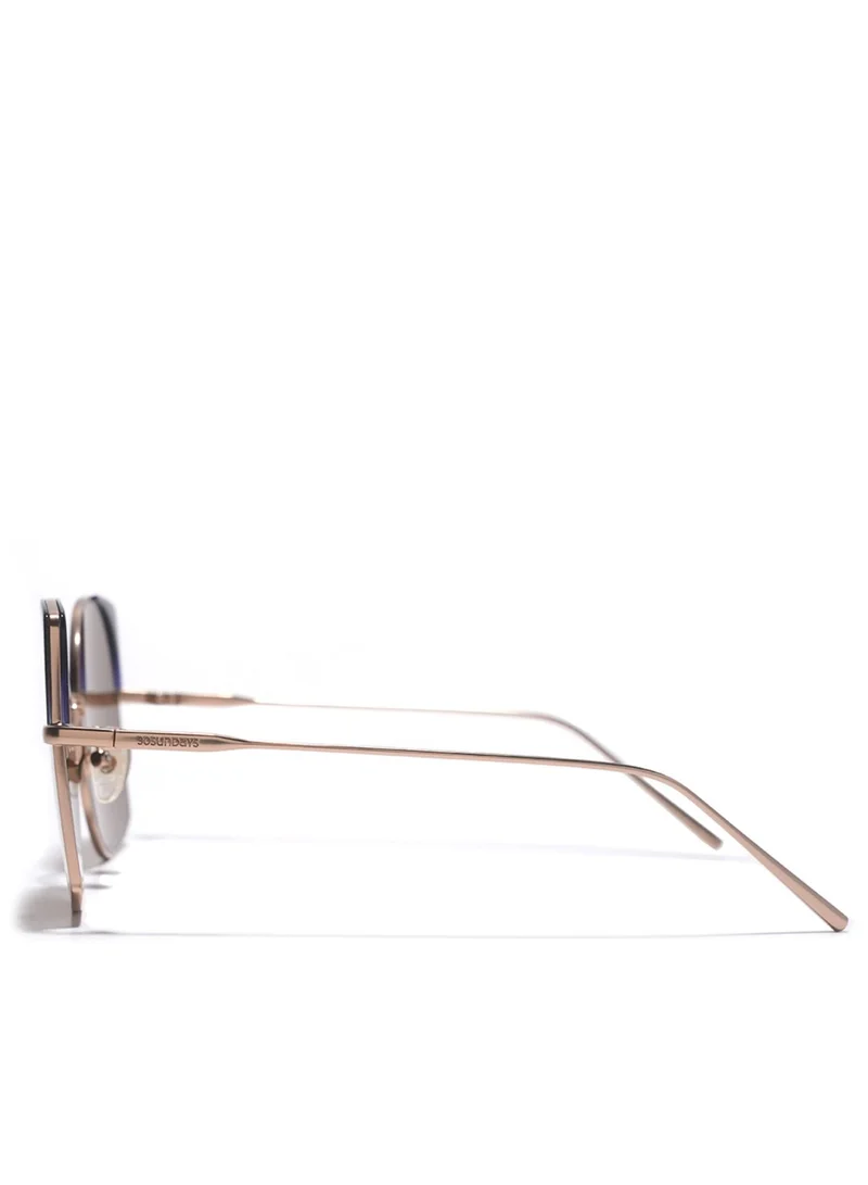 30Sundays DELAUNAY -La French Collection Women Brown Sunglasses - Frame Material: Metal + Acetate - Lens Color: Brown- Frame Color: Rose Gold - Full Rim