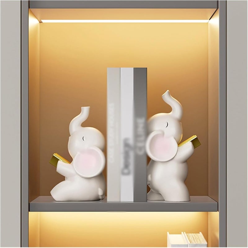 Bookends Home Decorative Vintage Design Resin Bookshelf Bookends Multifunctional Book Ends School Supplies and Office Supplies Books Book Ends for Shelves - Image 3