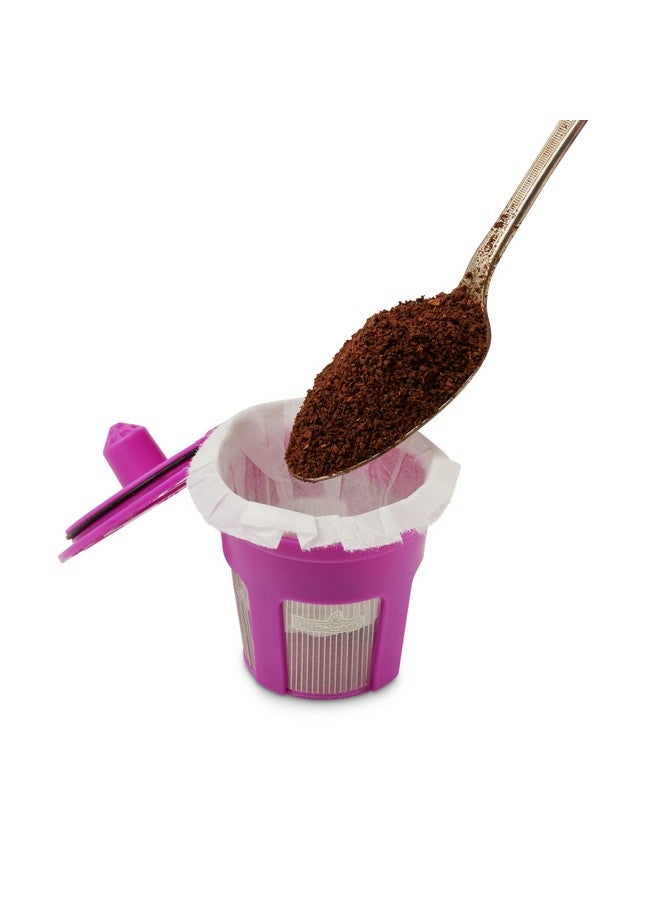 مونفيكس مرشحات قهوة للاستخدام مرة واحدة، 400 فلتر قهوة ورقي لماكينات تحضير القهوة كيوريج بسعة 1.0 و2.0، متوافقة مع جميع العلامات التجارية، فلتر كوب قابل لإعادة الاستخدام، أبيض - Image 4