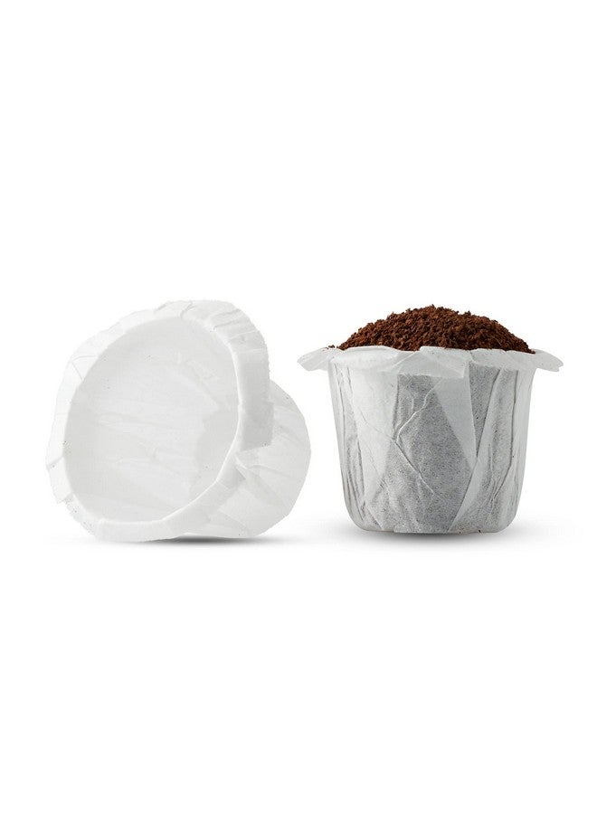 مونفيكس مرشحات قهوة للاستخدام مرة واحدة، 400 فلتر قهوة ورقي لماكينات تحضير القهوة كيوريج بسعة 1.0 و2.0، متوافقة مع جميع العلامات التجارية، فلتر كوب قابل لإعادة الاستخدام، أبيض - Image 2