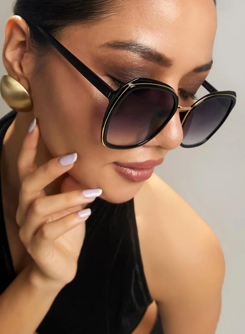 صوص هاوت نظارة شمسية كبيرة بتدرج لوني