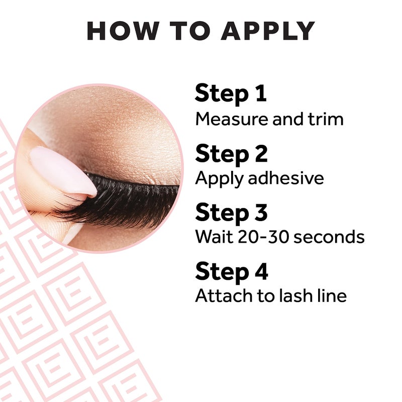 Eylure Naturals No. 020 Reusable Eyelashes, Adhesive Included, Black, 4 Pair - Image 5