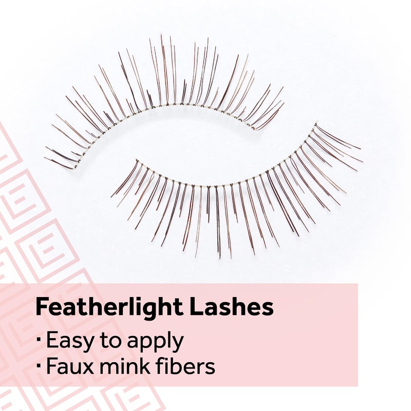 Eylure Naturals No. 020 Reusable Eyelashes, Adhesive Included, Black, 4 Pair - Image 4