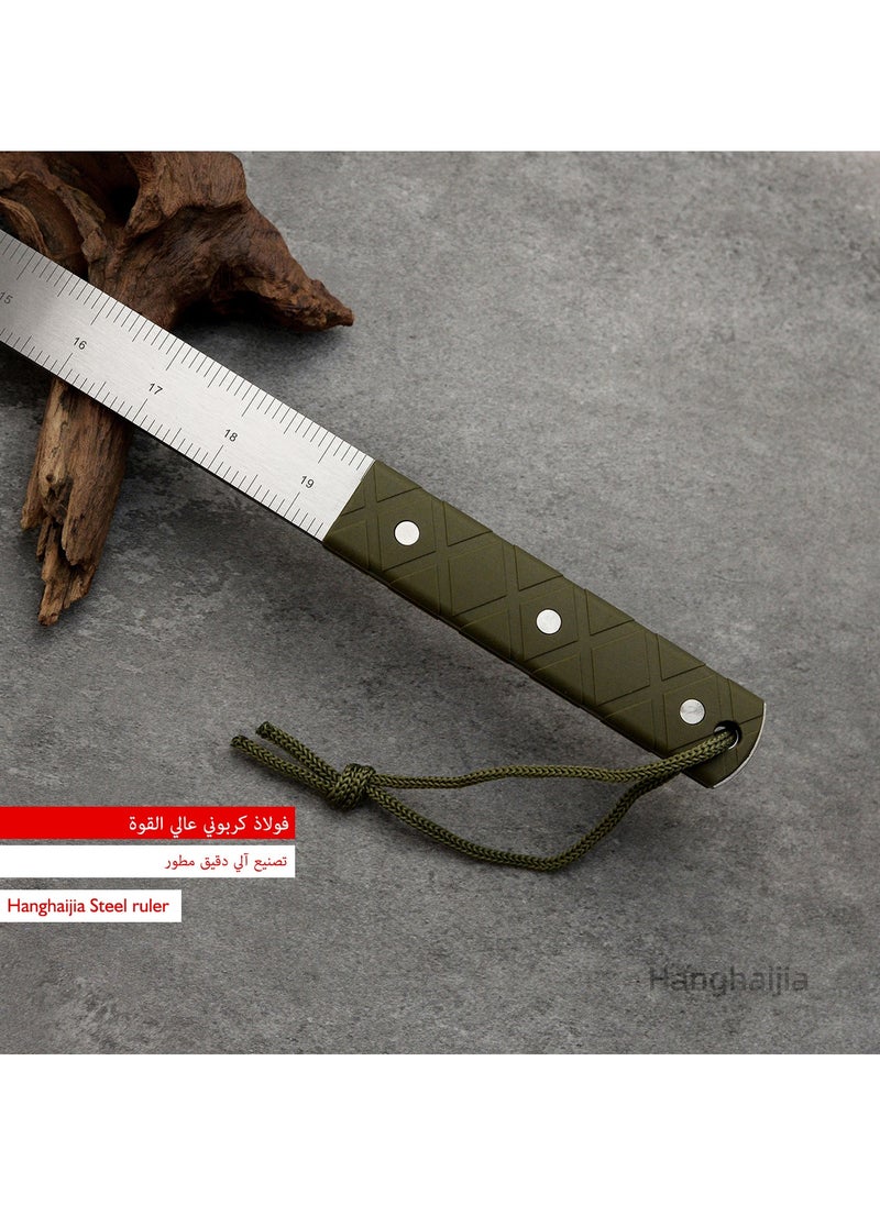 Hanghaijia 5mm Thick Manganese Steel Hardened Centimeter Inch Dual Scale Measuring Tool Ruler with Holster with Handle  - Image 5