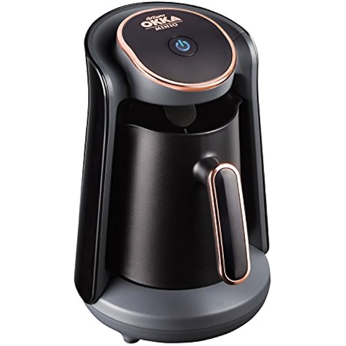 ارزوم اوكا ماكينة صنع القهوة التركية مينيو، لون أسود نحاسي، Ok004Min، ضمان لمدة عام واحد من الشركة المصنعة - Image 1