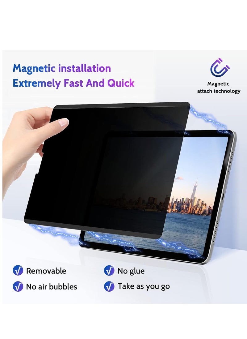Generic - iPad Pro 11 inch Magnetic Privacy Screen Protector, Removable&Reusable Anti-Spy Filter for iPad Air 4 (10.9 inch), Anti-Glare Privacy Filter, Easy Installation and Bubble Free - Image 1