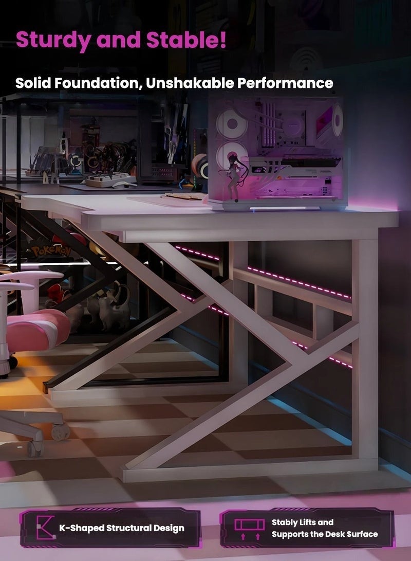 NZONE STORE Professional gaming table with a modern and spacious design100 cm K-shaped table - Image 2