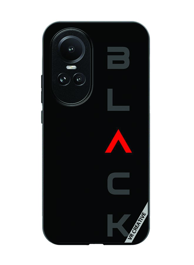 VR CREATIVE غطاء حماية لهاتف Oppo Reno 10 Pro تصميم أسود متعدد الألوان - Image 1