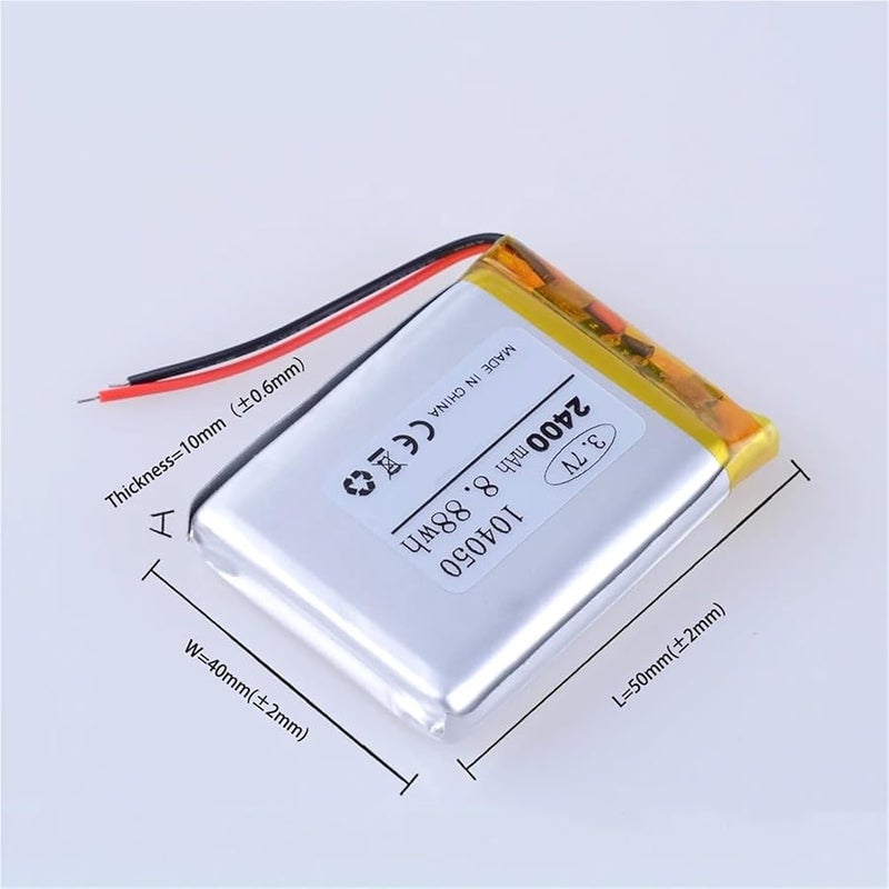 بطارية 3.7 فولت 2400 مللي أمبير مع كابل سلكين بطول 5 سم - Image 3