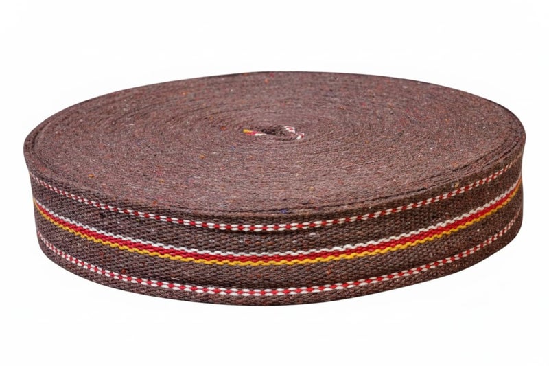 BASRAH NIWAR 2.5-Inch Cotton Niwar Roll | Ideal for Traditional Khatiya, Charpai, and Folding Beds (2.5 Kg) (Brown) - Image 1