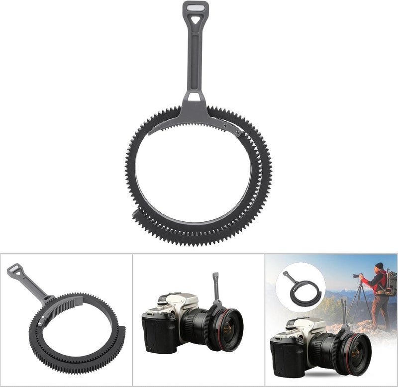 Adjustable Zoom Follow Focus Focusing Handle Lever with Gear Belt Ring for 46mm-110mm Lens for DSLR Camere (Grey) - Image 2