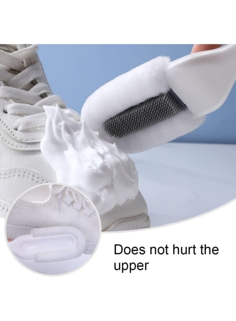 Double-Ended Shoe Cleaning Brush – Durable Fine Fiber, Silicone, Hard & Steel Bristles – Ergonomic Handle for Sneakers, Canvas, White & Leather Shoes – Household Deep Cleaning Tool - Image 5