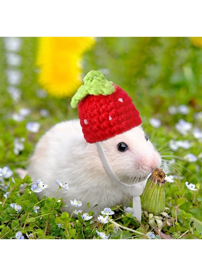 Kajaia 10 Pcs Hamster Hat Small Animals Cute Tiny Hat Mini Hand Knitted Hats for Snakes Pets Bearded Dragon Guinea Pig Bunny Costume Accessories Holiday Parties (Cute Style) - Image 5