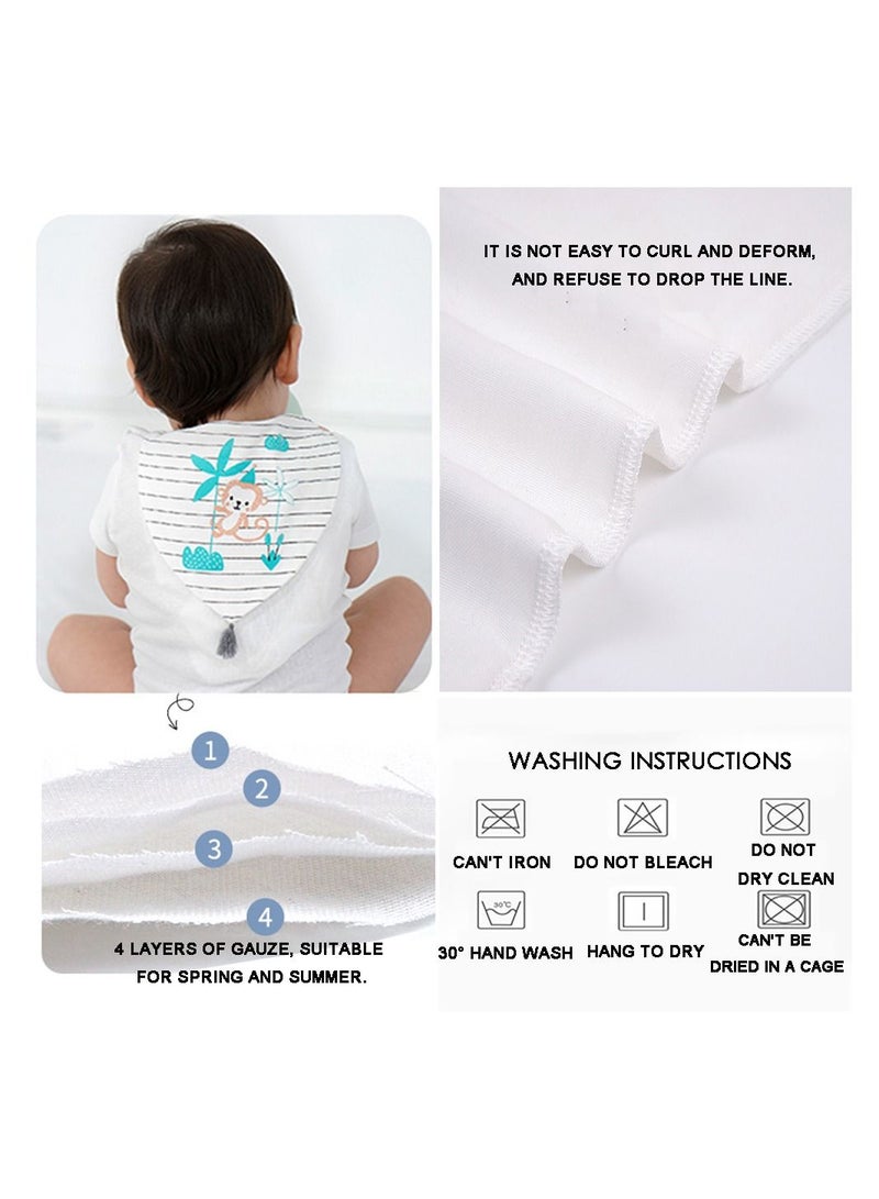 Muslin Tree Baby Four-Layer Sweat-Absorbent Cotton Towel  - Image 3