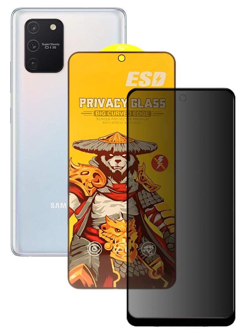 ESD Tempered Dustproof Privacy Glass Screen Protector Compatible For Samsung Galaxy S10 Lite - Image 1