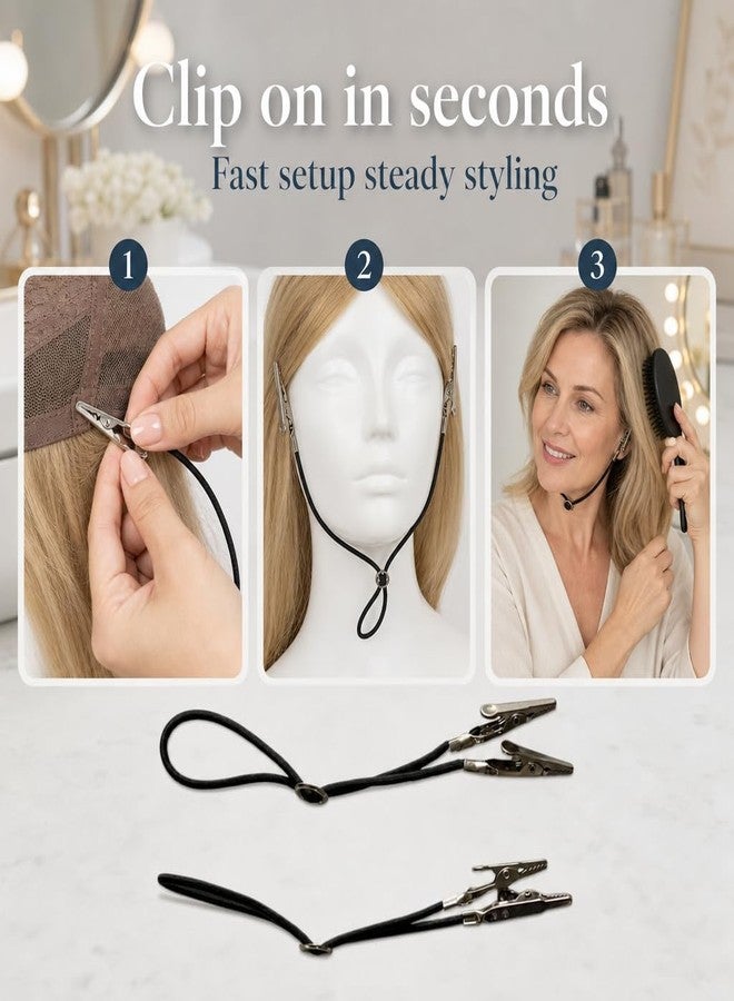 Brandywine Wig Chin Strap, Soft Elastic, Strong Grip, Secures Wigs for Styling, Cutting & Brushing - Pack of 2 - Image 4