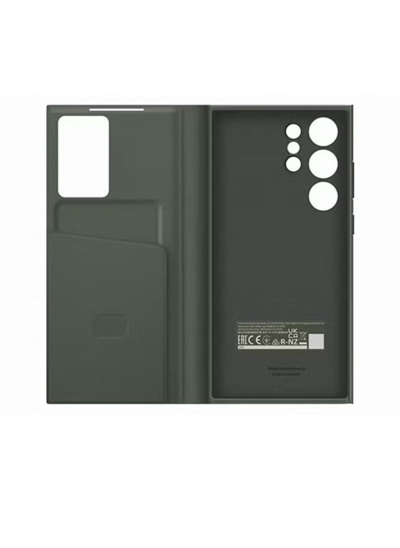 Generic Galaxy S23 Ultra Smart View Wallet Case Green  - Image 3
