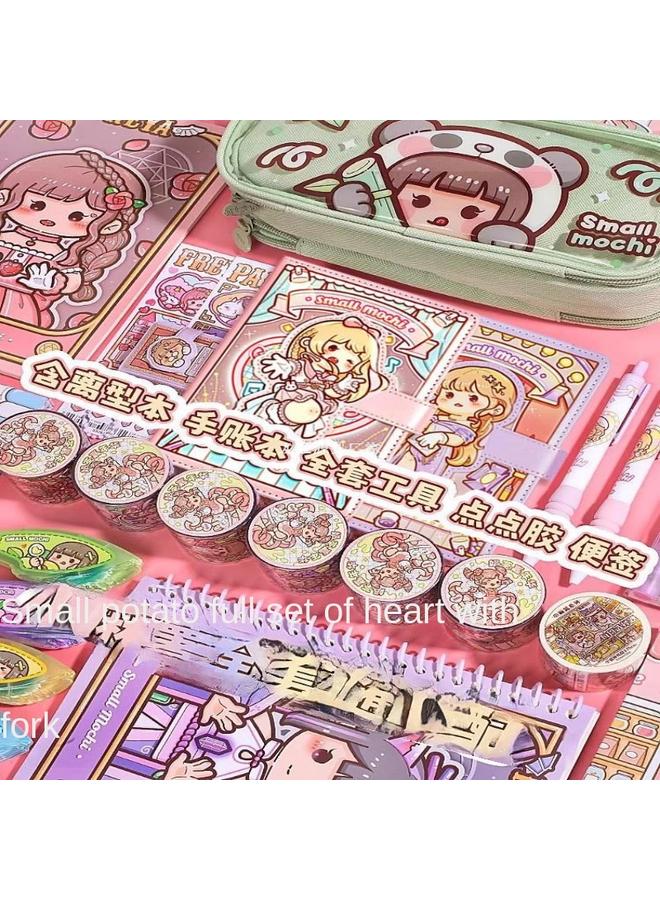 Bluejw Little Mashu Hand Account Book Girl's Hand Account Suit Girl's Cute Hand Account Suit Gift Box New Product Little Mashu Hand Account Set  - Image 3
