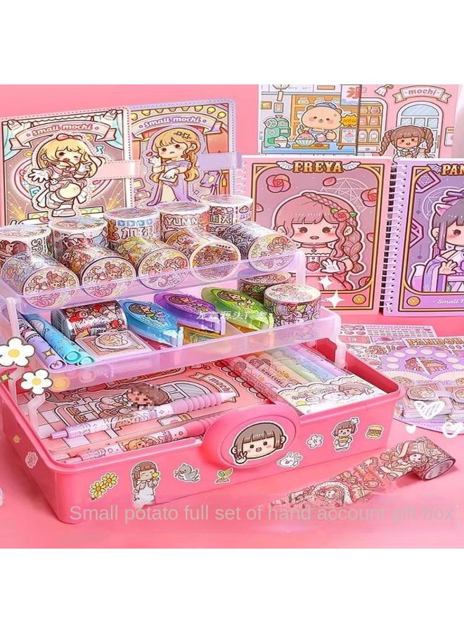 Bluejw Little Mashu Hand Account Book Girl's Hand Account Suit Girl's Cute Hand Account Suit Gift Box New Product Little Mashu Hand Account Set  - Image 2