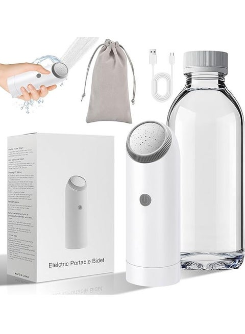 Portable Bidet for Travel Bidet Electric Mini Bidet Sprayer Portable Travel Shattaf for Traveling, Camping, Desert Trips, Airplanes, Trains & Personal Hygiene,USB Rechargeable