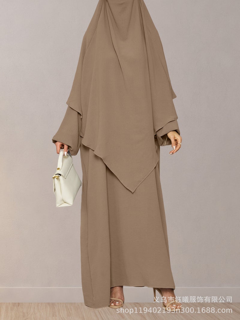 Middle Eastern Child Long Skirt Dress Polyester Clothing Abaya Series Fashion Women'S Clothing Robe Loose Type - Image 2