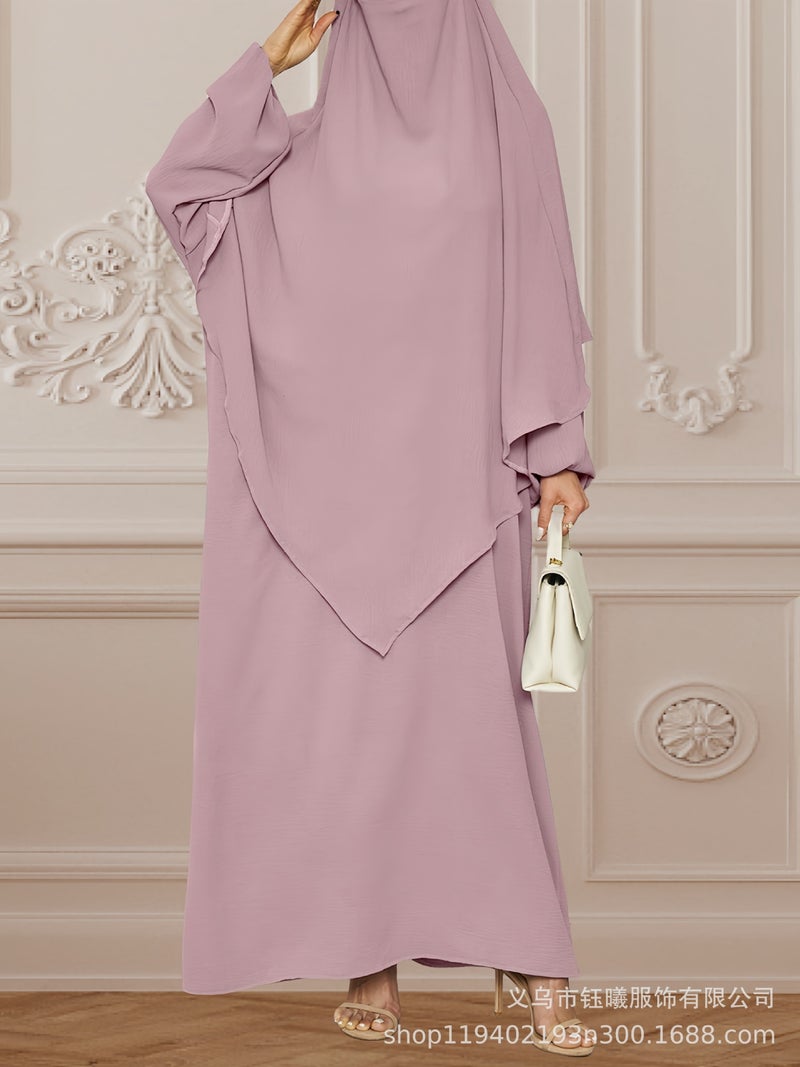 Middle Eastern Child Long Skirt Dress Polyester Clothing Abaya Series Fashion Women'S Clothing Robe Loose Type - Image 3