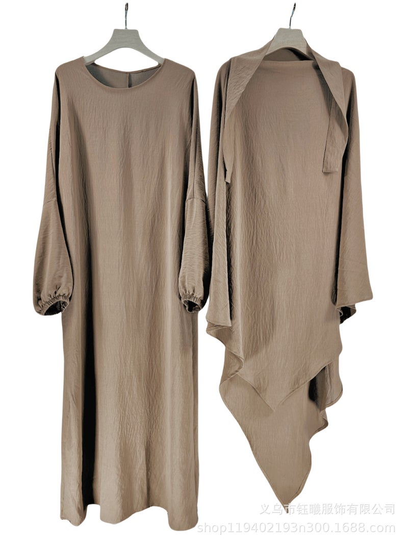 Middle Eastern Child Long Skirt Dress Polyester Clothing Abaya Series Fashion Women'S Clothing Robe Loose Type - Image 1