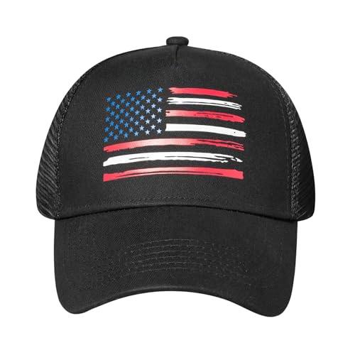 VIONLAN Baseball Cap, American Flag Trucker Hat for Men Women, Breathable Adjustable Fit Outdoor Mesh Snapback Hats - Image 2