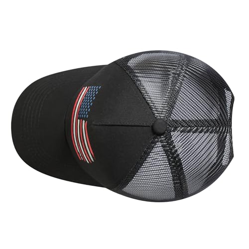 VIONLAN Baseball Cap, American Flag Trucker Hat for Men Women, Breathable Adjustable Fit Outdoor Mesh Snapback Hats - Image 4