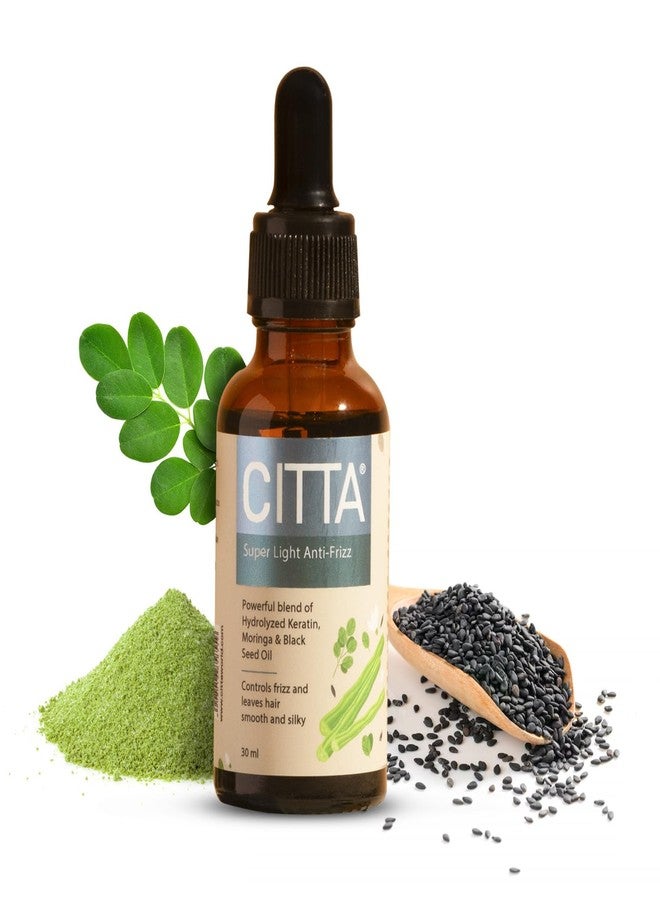 سيتا سيروم سيتا فائق الخفة مضاد للتجعد لجميع أنواع فروة الرأس - مع زيت المورينجا وزيت حبة البركة - تركيبة غير دهنية للتحكم في التجعد، وتنعيم الشعر، والسيطرة على الشعر المتطاير - للرجال والنساء - 30 مل - Image 1