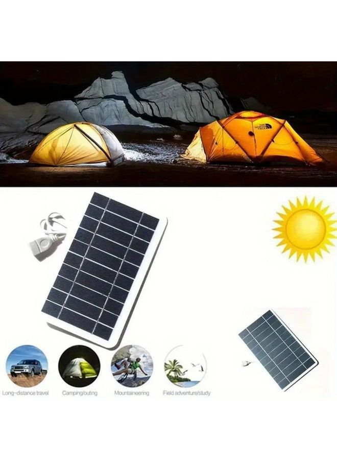 لوحة شمسية محمولة بيضاء 5 فولت 2 واط USB لشحن الهاتف وبطارية الطاقة في رحلات التخييم الخارجية - Image 5
