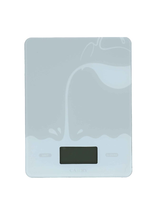 CAMRY - Premium Grade Lightweight Rechargeable Kitchen Scale Grey and White 5kg EK9380HR - Image 1